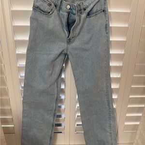 Abercrombie & Fitch Light Blue 90s Relaxed Jean High Rise